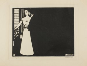 Pénz, ötös tányér az "Intimációk"-ból, 1898 alkotó: Felix Edouard Vallotton