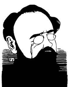Emile Zola (1840-1902) francia író portréja. Metszet: Felix Edouard Vallotton (1865-1925) alkotó: Felix Edouard Vallotton