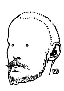 Jules Renard (1864-1910) portréja. Metszet: Felix Edouard Vallotton (1865-1925) alkotó: Felix Edouard Vallotton