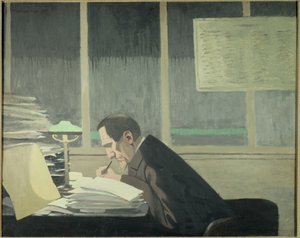 Felix Feneon (1861-1944), művészeti kritikus, újságíró és a La revue blanche folyóirat-igazgatója portréja”” Felix Vallotton (1865-1925) festménye (ec.suiss) alkotó: Felix Edouard Vallotton