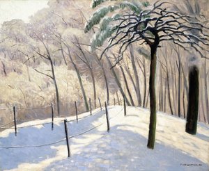 Havas táj Bois de Boulogne-ban; Havas táj a Bois de Boulogne-ban, 1905 alkotó: Felix Edouard Vallotton