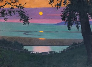 Sunset at Grace, narancssárga és lila égbolt, 1918.