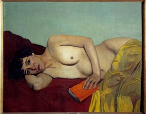 Felix Vallotton (1865-1923) Az elhagyott olvasmány festménye 20. század V. 0,81x1 m Lyon, Musee des Beaux Arts alkotó: Felix Edouard Vallotton
