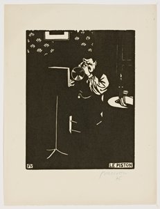 A Cornet, a "Hangszerek" sorozatból, 1896-97 alkotó: Felix Edouard Vallotton
