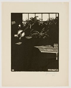 A gitár, a "Hangszerek" sorozatból, V, 1897 alkotó: Felix Edouard Vallotton
