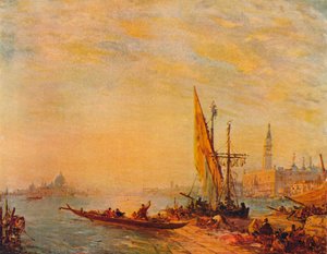 A Canal Grande bejárata, Velence, 1875 alkotó: Félix Ziem