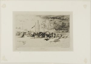 Squall Trouville-ben alkotó: Felix Hilaire Buhot
