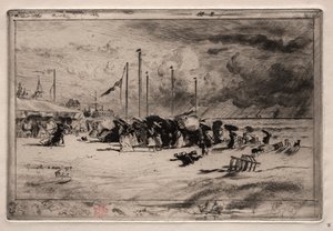 Egy vihar Trouville-ben, 1874.
