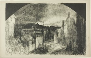 Bastille-nap Montmartre-ban alkotó: Felix Hilaire Buhot