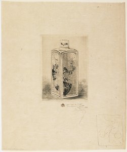 Porcelán teásdoboz alkotó: Felix Hilaire Buhot
