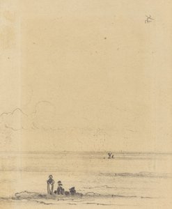 Figurák a parton [verso] alkotó: Felix Hilaire Buhot