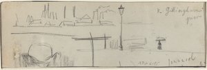 Gillingham móló, London [verso] alkotó: Felix Hilaire Buhot