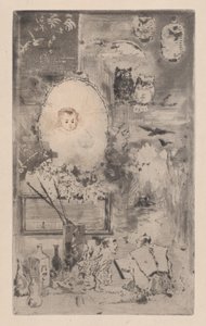 Japán keresztség, 1887. alkotó: Felix Hilaire Buhot