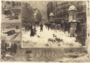 Tél Párizsban Tél Párizsban, 1879. alkotó: Felix Hilaire Buhot