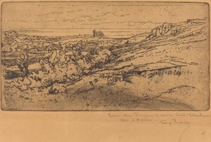 A Saint-Michel-kápolna Estre-ben (második verzió) alkotó: Felix Hilaire Buhot