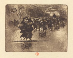 Le Petit Enterrement (The Burial – Kistányér) alkotó: Felix Hilaire Buhot