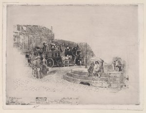 Place Pigalle 1878-ban, 1878-98. alkotó: Felix Hilaire Buhot