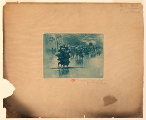 Esős utca alkotó: Felix Hilaire Buhot