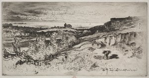 A Saint-Michel kápolna Estre-ben alkotó: Felix Hilaire Buhot