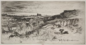 A Saint-Michel kápolna lEstre-ben, 1881. alkotó: Felix Hilaire Buhot