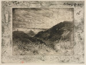 A szikla: Saint-Malo-öböl, 1886-1890. alkotó: Felix Hilaire Buhot