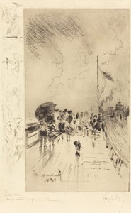 Egy móló Angliában, 1879. alkotó: Felix Hilaire Buhot