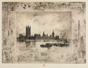 Westminster Place alkotó: Felix Hilaire Buhot