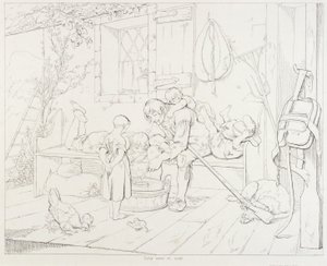 (Rip Van Winkle, illusztráció) Rip Amusing Children alkotó: Felix Octavius Carr Darley
