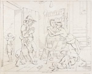 (Rip Van Winkle, illusztráció) Rip Nagged by His Wife (Rip van Winkle, illusztráció) alkotó: Felix Octavius Carr Darley