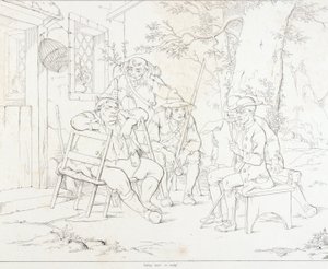 (Rip Van Winkle, illusztráció) Rip és Junto a Village Innben. alkotó: Felix Octavius Carr Darley