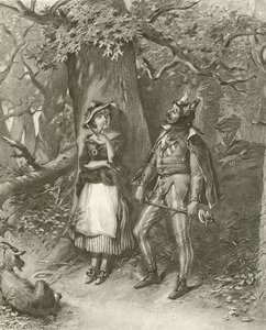 Ahogy tetszik. III. felvonás, III. jelenet (mélynyomás) alkotó: Felix Octavius Carr Darley