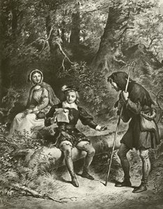 Ahogy tetszik. IV. felvonás – III. jelenet (mélynyomás) alkotó: Felix Octavius Carr Darley