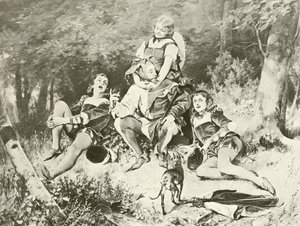 Ahogy tetszik. V. felvonás, III. jelenet (mélynyomás) alkotó: Felix Octavius Carr Darley