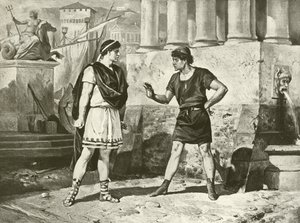 A hibák vígjátéka. I. felvonás, II. jelenet (mélynyomás) alkotó: Felix Octavius Carr Darley