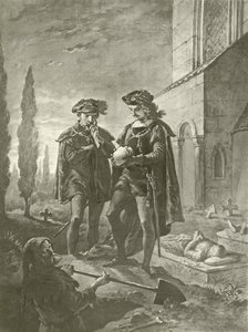 Hamlet. V. felvonás, I. jelenet (mélynyomás) alkotó: Felix Octavius Carr Darley