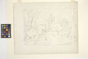 Álmos üreg legendájának illusztrációi, 5. tábla (litográfia) alkotó: Felix Octavius Carr Darley