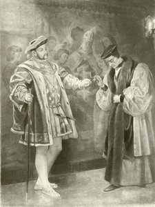 Henrik király VIII. V. felvonás, I. jelenet (mélynyomás) alkotó: Felix Octavius Carr Darley