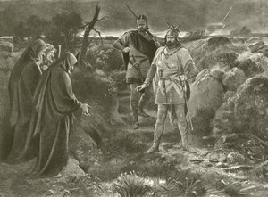 Macbeth. I. felvonás, III. jelenet (mélynyomás) alkotó: Felix Octavius Carr Darley