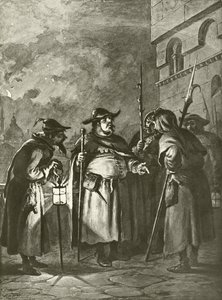 Sok hűhó semmiért. III. felvonás, III. jelenet (mélynyomás) alkotó: Felix Octavius Carr Darley