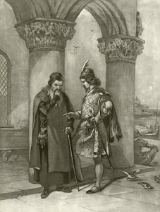 A velencei kereskedő. I. felvonás, III. jelenet (mélynyomás) alkotó: Felix Octavius Carr Darley