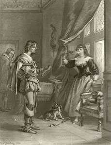 Windsori víg feleségek. III. felvonás, IV. jelenet (mélynyomás) alkotó: Felix Octavius Carr Darley