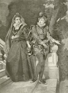 Tizenkettedik éjszaka. III. felvonás, IV. jelenet (mélynyomás) alkotó: Felix Octavius Carr Darley