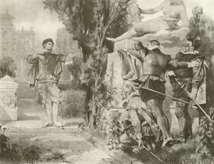 Tizenkettedik éjjel. I. felvonás, V. jelenet (mélynyomás) alkotó: Felix Octavius Carr Darley