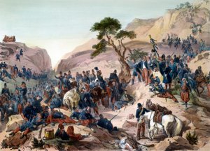 Algéria meghódításának epizódja 1840-ben - Mouzaia-hágói csata (1840) - Orléans hercege parancsnokságot gyakorol a francia hadseregben - Philippoteaux metszet - A francia hadsereg megnyeri a Mouzaia-i Teniah csatát a mouzaiai hegyszorosért 1-én