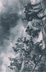 Támadás, Hindenburg illusztrációja a Daterlandischer Derlag C U Weller Berlin kiadásában