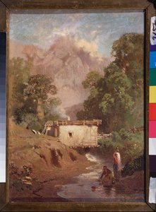 Paysage de Crimeae (krími táj) - Peinture de Fjodor Vasziljev (Fjodor Alekszandrovics, Fjodor Alekszandrovics Vasziljev (1850-1873), huile sur toile