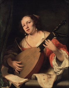 Lanton játszó hölgy, 1654