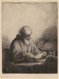 Egy öregember olvas alkotó: Ferdinand Bol