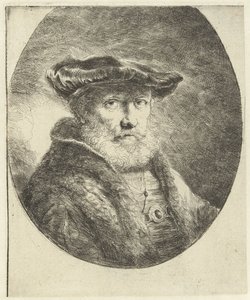 Egy bársonysapkás öregember mellképe alkotó: Ferdinand Bol