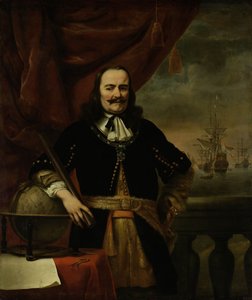 Michiel de Ruyter mint admirális-helyettes alkotó: Ferdinand Bol